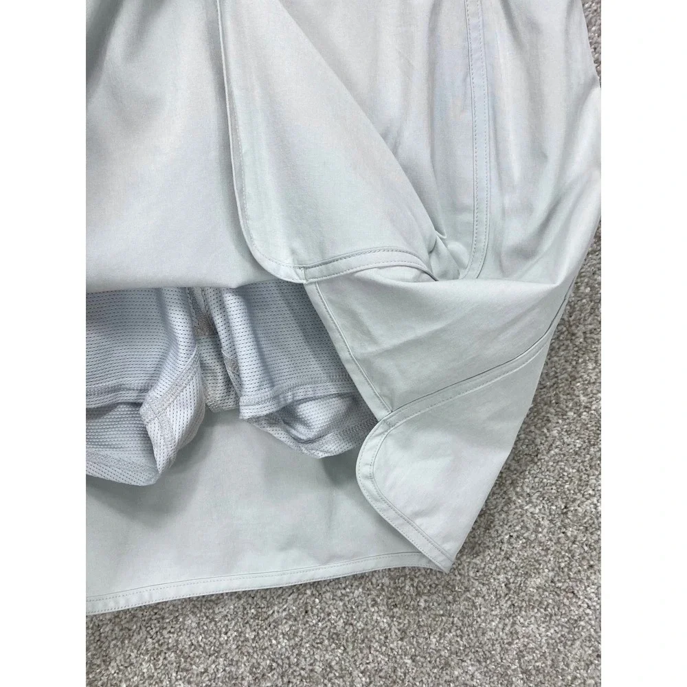 Athleta Sonara Sporty Skorts Womens Sz 8 Gray Zippered Pockets Pickleball Travel